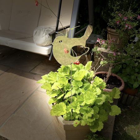 Robin On A Pole in polished stainless steel