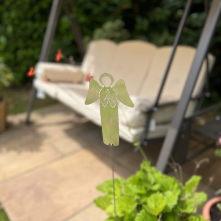 Polished Stainless Steel Angel On a Pole